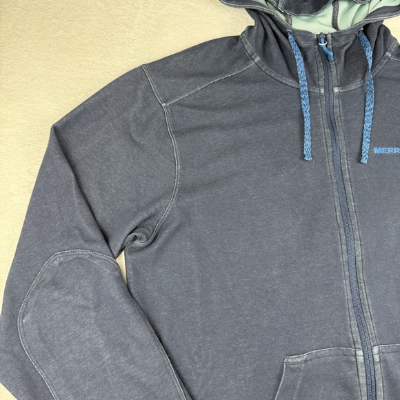 Merrell Select Wick Full Zip-up Men's Blue Sweatshirt Size XL - Picture 4 of 15